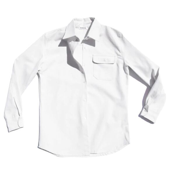 Roberta White Georgia Button Down Made in USA Size Medium - Picture 4 of 13